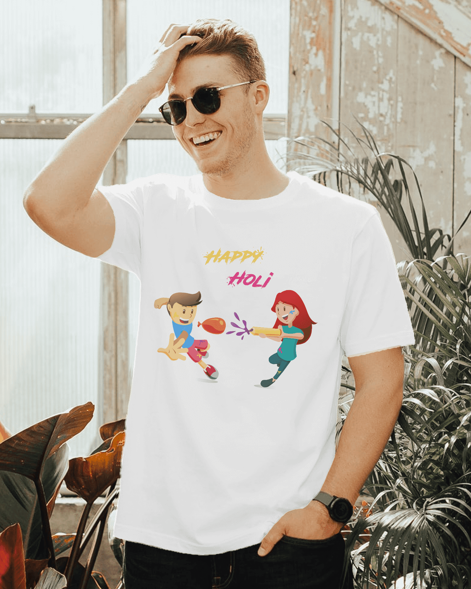 Stylish Happy Holi T-Shirts by Printalyst – Perfect for the Festival of Colors